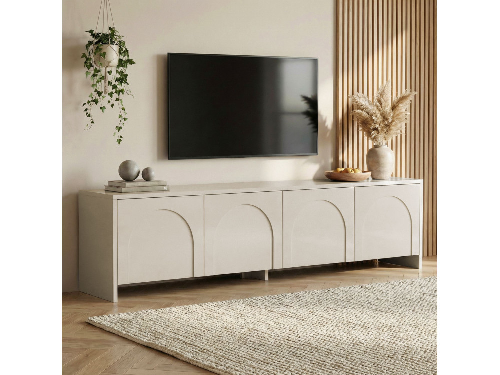 Houten TV-meubel "Aurelia" - 180 x 32 x 45 cm - Crème