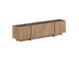 Houten TV-meubel "Lowen" - 180 x 35 x 46 cm - Atlantic Pine / Antraciet