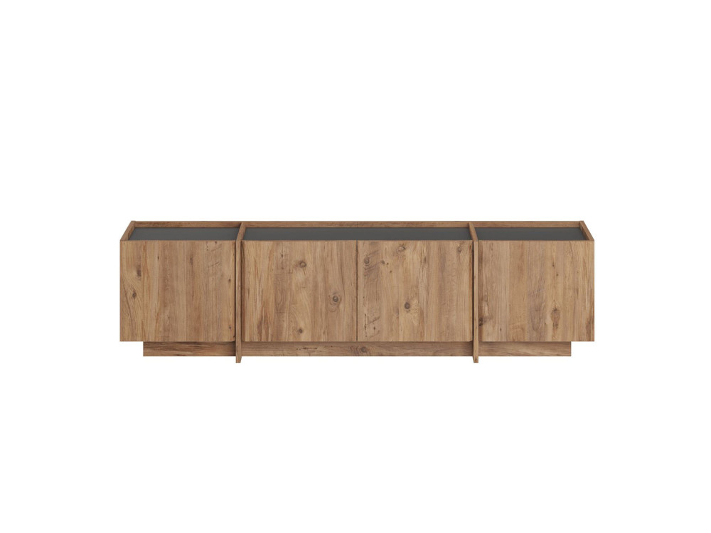 Houten TV-meubel "Lowen" - 180 x 35 x 46 cm - Atlantic Pine / Antraciet