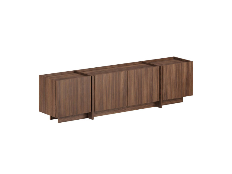 Houten TV-meubel "Lowen" - 180 x 35 x 46 cm - Walnoot Milano