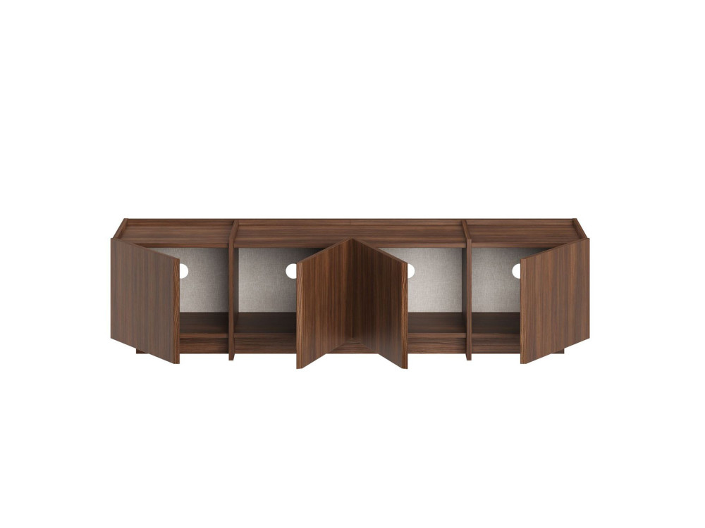 Houten TV-meubel "Lowen" - 180 x 35 x 46 cm - Walnoot Milano