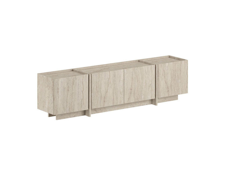 Houten TV-meubel "Lowen" - 180 x 35 x 46 cm - Travertin