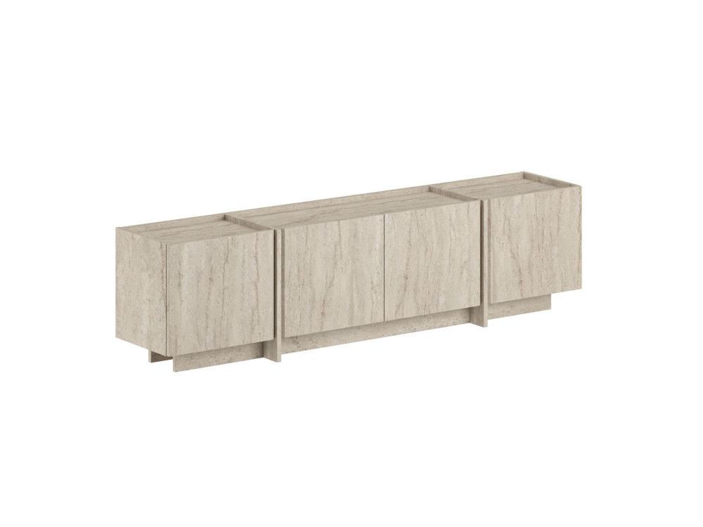 Houten TV-meubel "Lowen" - 180 x 35 x 46 cm - Travertin