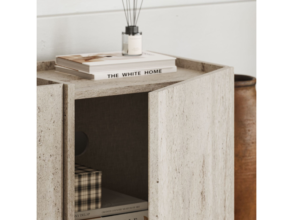 Houten TV-meubel "Lowen" - 180 x 35 x 46 cm - Travertin