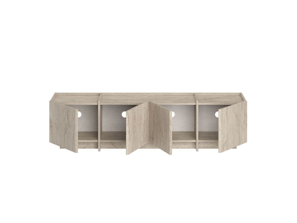 Houten TV-meubel "Lowen" - 180 x 35 x 46 cm - Travertin