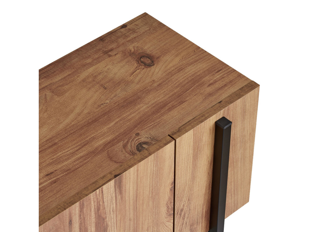 Houten TV-meubel Nexus - 180 x 30 x 45 cm - Atlantic Pine / Zwart