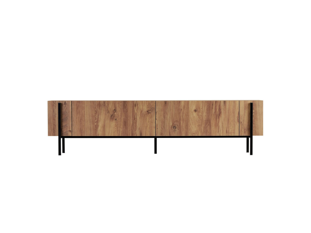 Houten TV-meubel Nexus - 180 x 30 x 45 cm - Atlantic Pine / Zwart
