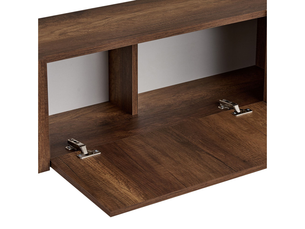 Houten TV-meubel Nexus - 180 x 30 x 45 cm - Goud Barok Noten