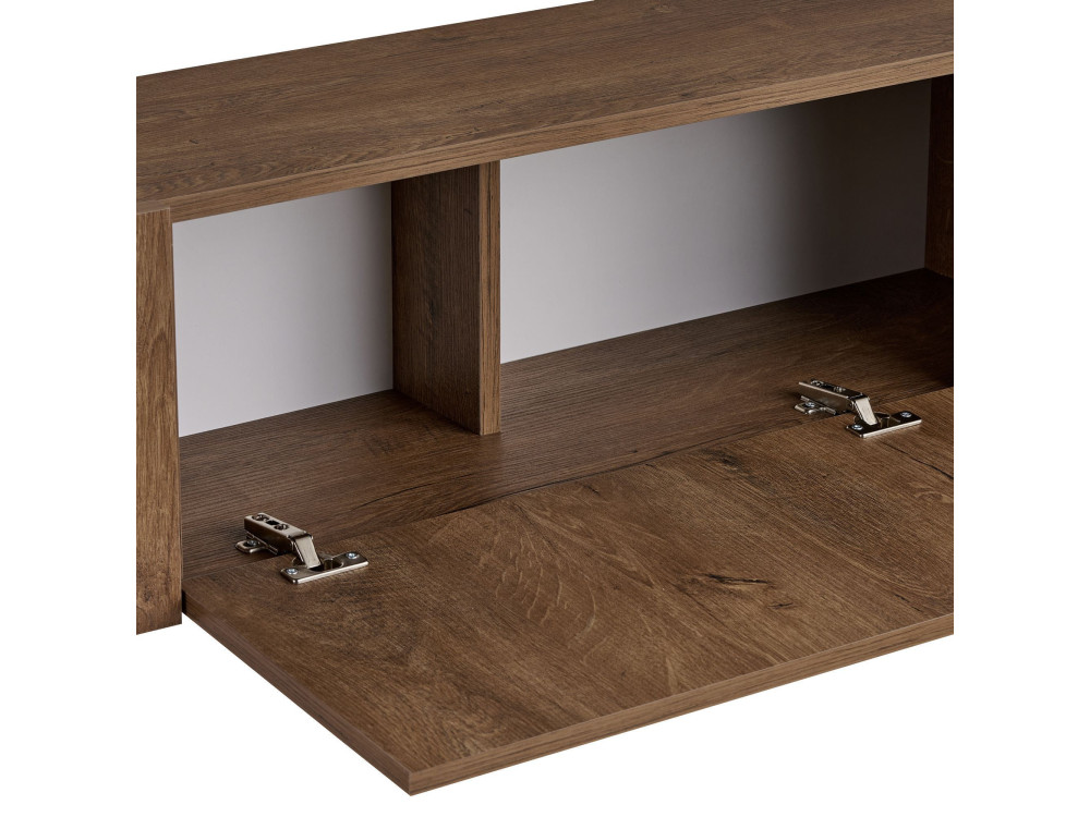 Houten TV-meubel Nexus - 180 x 30 x 45 cm - Kafka's Eik / Zwart