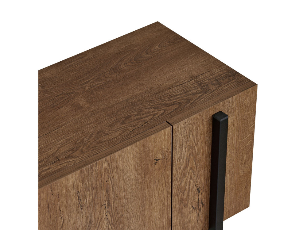 Houten TV-meubel Nexus - 180 x 30 x 45 cm - Kafka's Eik / Zwart