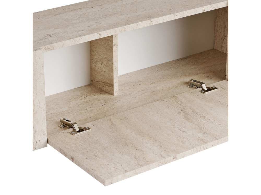 Houten TV-meubel Nexus" - 180 x 30 x 45 cm - Travertin / Goud