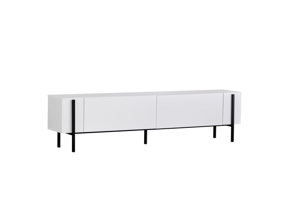 Houten Nexus" TV-standaard - 180 x 30 x 45 cm - Zwart / Zwart hout
