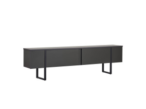 Houten TV-meubel "Onera" - 180 x 30 x 50 cm - Antraciet / Zwart