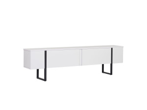 Onera" houten TV-meubel - 180 x 30 x 45 cm - WitZwart