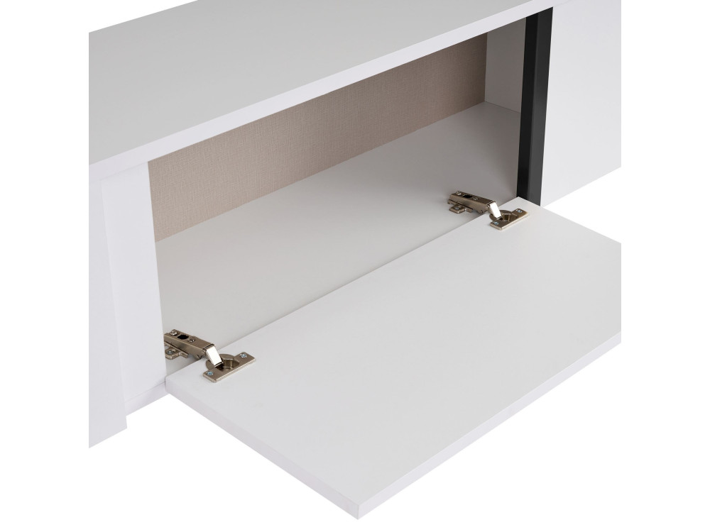 Onera" houten TV-meubel - 180 x 30 x 45 cm - WitZwart