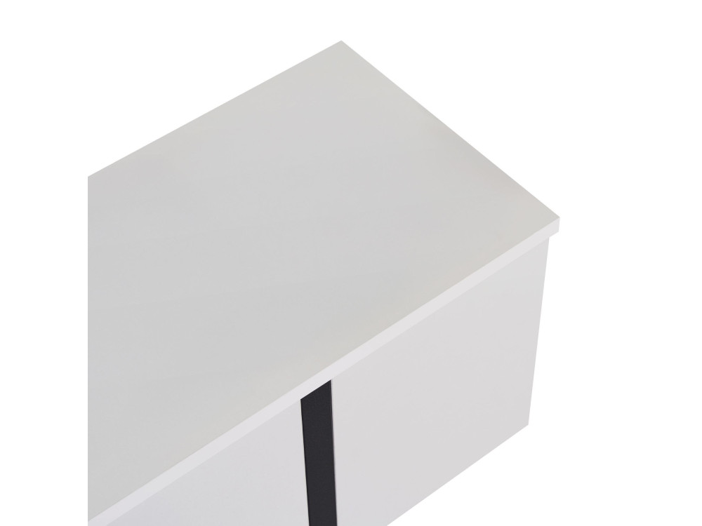 Onera" houten TV-meubel - 180 x 30 x 45 cm - WitZwart