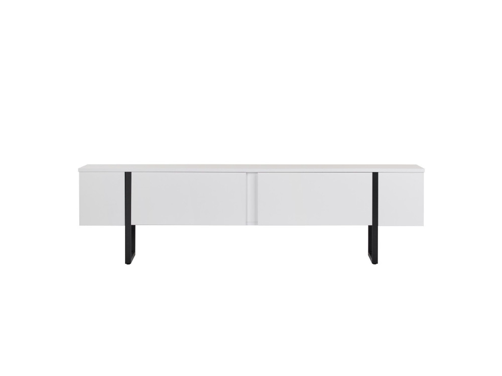 Onera" houten TV-meubel - 180 x 30 x 45 cm - WitZwart