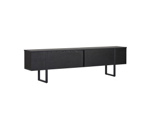 Onera" houten TV-standaard - 180 x 30 x 50 cm - Zwart / Zwart hout