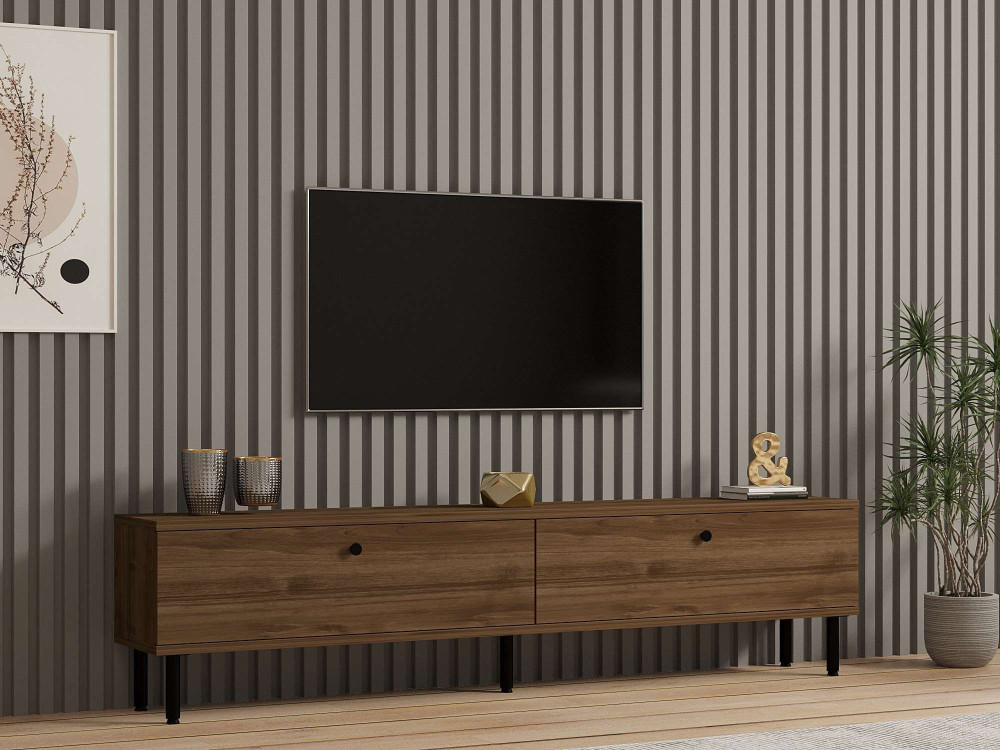 Houten TV-meubel "Nantes" - 160 x 25 x 37 cm - Bruin