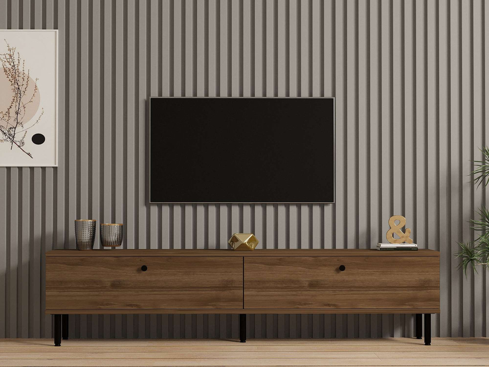 Houten TV-meubel "Nantes" - 160 x 25 x 37 cm - Bruin