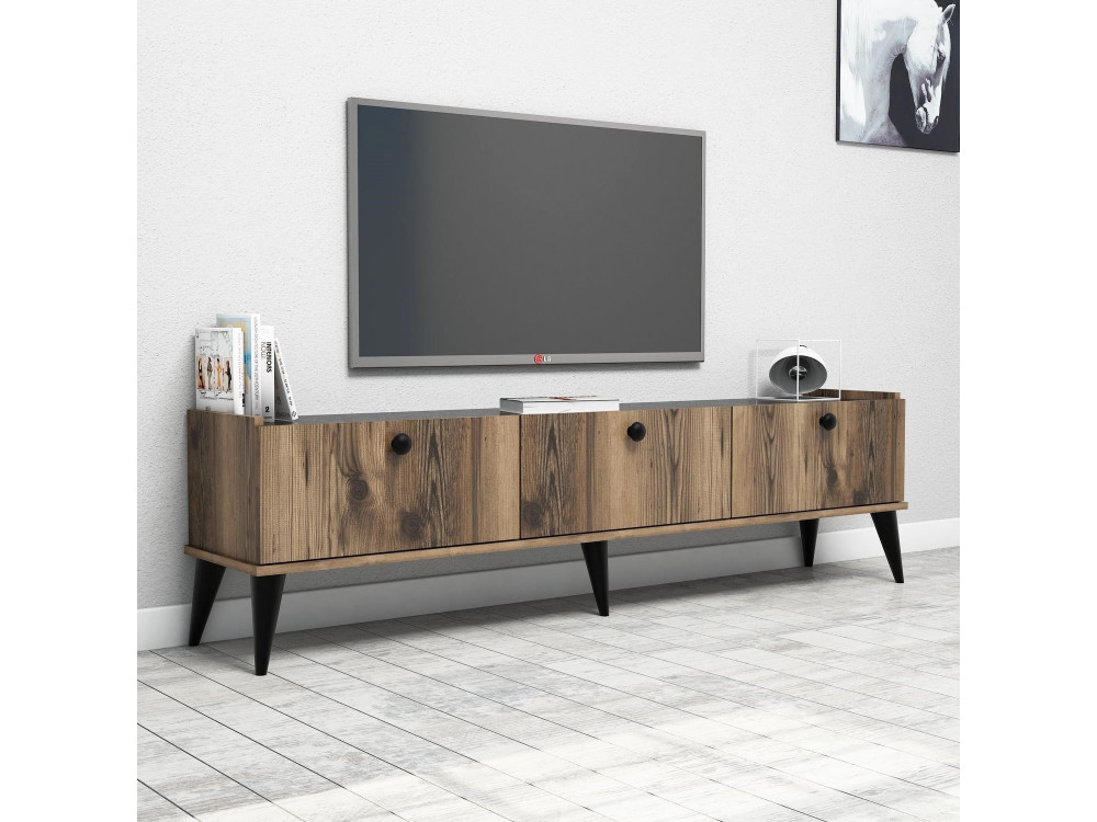 Lidya" houten TV-meubel - 180 x 35 x 49 cm - Bruin