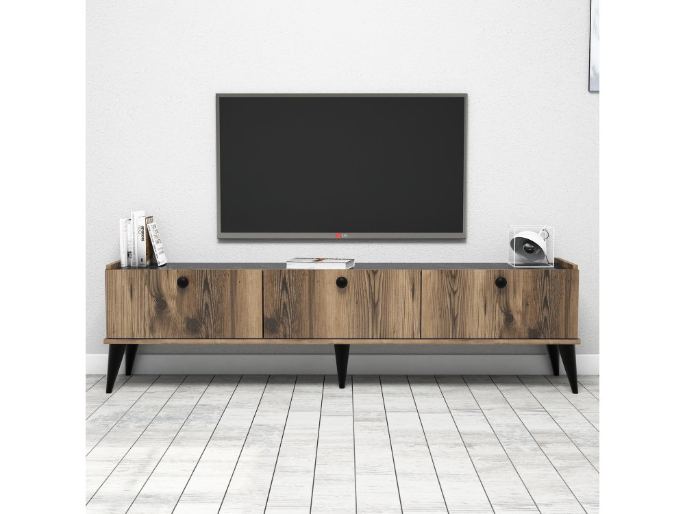 Lidya" houten TV-meubel - 180 x 35 x 49 cm - Bruin