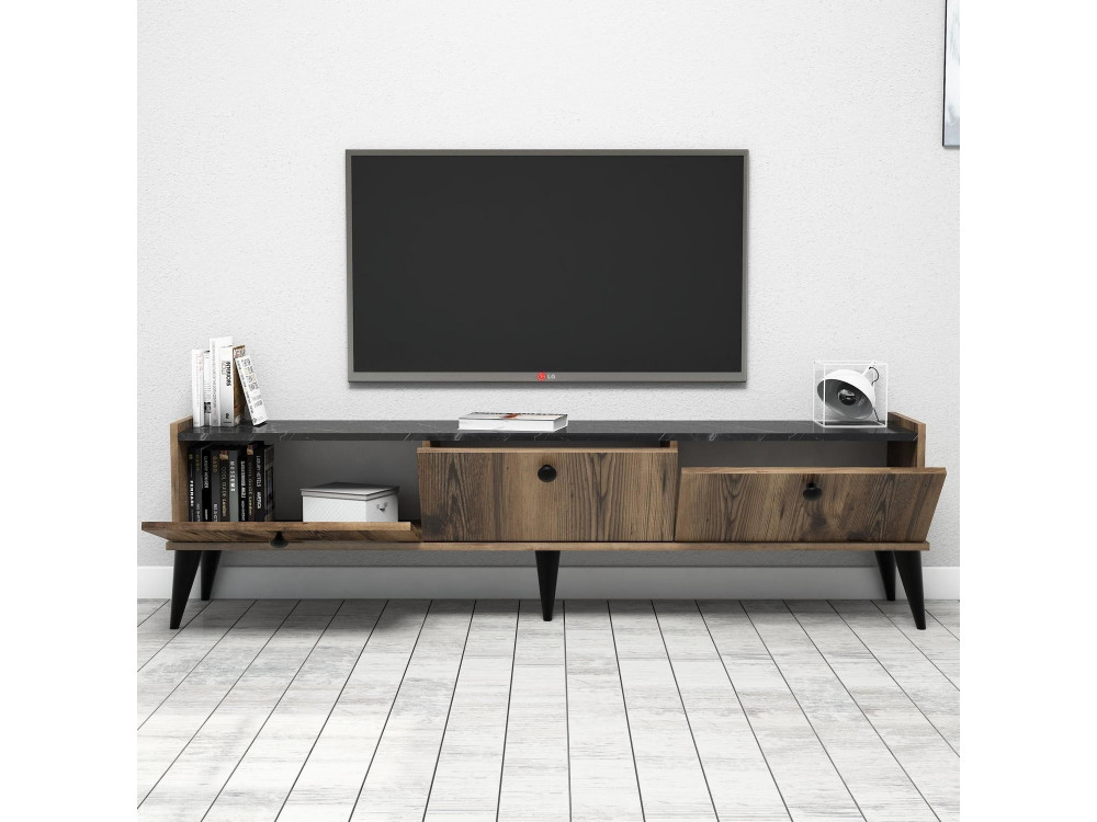 Lidya" houten TV-meubel - 180 x 35 x 49 cm - Bruin