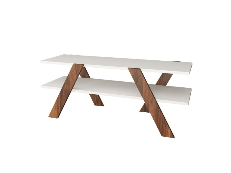Houten TV-meubel "Basic" - 120 x 33 x 45 cm - Wit