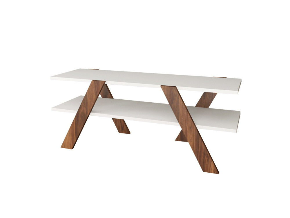 Houten TV-meubel "Basic" - 120 x 33 x 45 cm - Wit