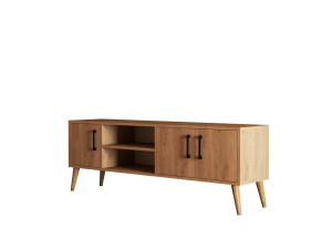 Houten TV-meubel "Exxen" - 150 x 34 x 52 cm - Bruin