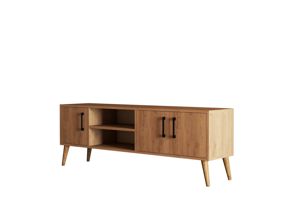 Houten TV-meubel "Exxen" - 150 x 34 x 52 cm - Bruin