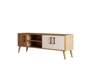 Houten TV-meubel "Exxen" - 150 x 34 x 52 cm - Wit