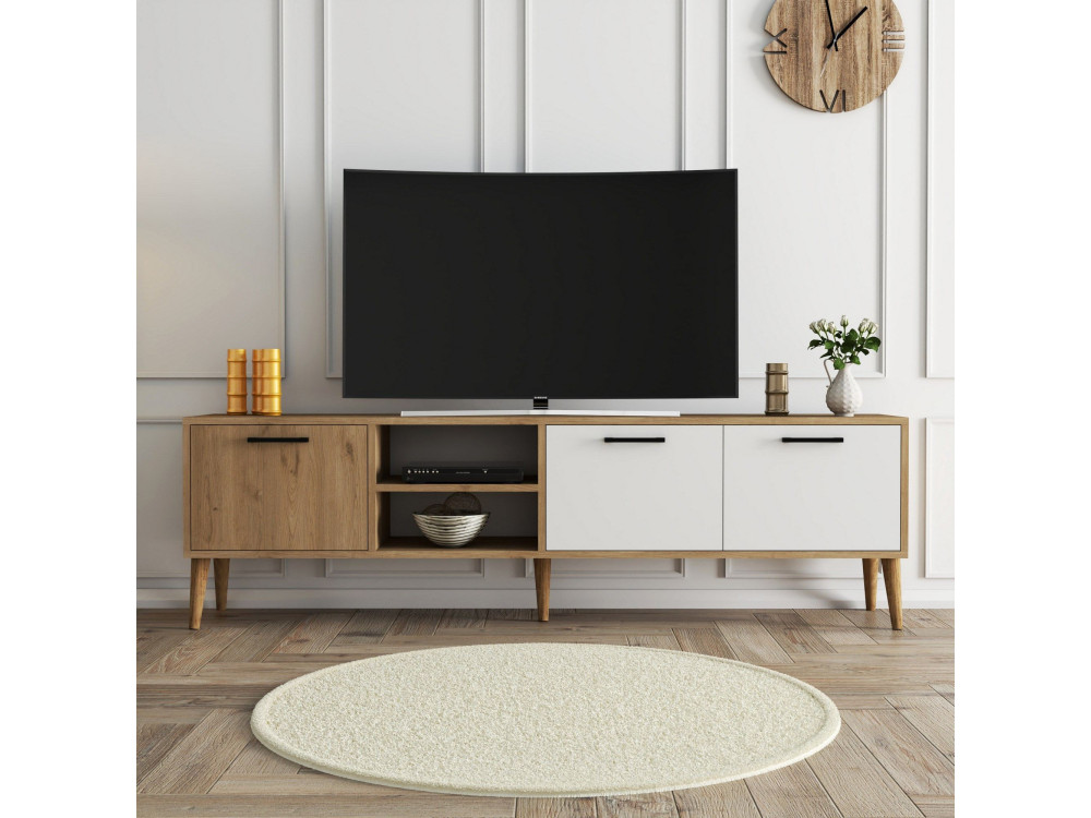 Houten TV-meubel "Exxen" - 180 x 35 x 53 cm - Wit