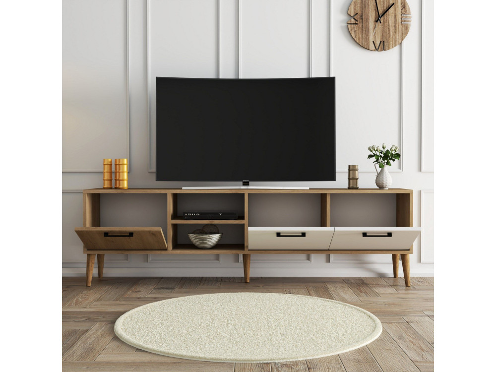 Houten TV-meubel "Exxen" - 180 x 35 x 53 cm - Wit