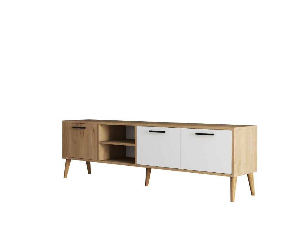 Houten TV-meubel "Exxen" - 180 x 35 x 53 cm - Wit