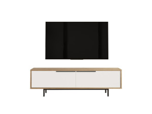 ON1-SW" houten TV-standaard - 160 x 35 x 45 cm - Wit