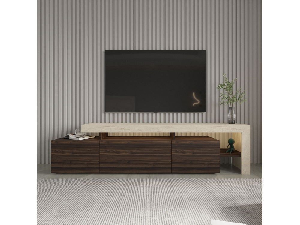 Houten TV-meubel "Beliz" - 192 x 37 x 53 cm - Bruin
