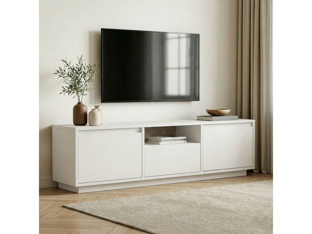 Houten TV-meubel "Sentinel" - 160 x 30 x 42 cm - Wit