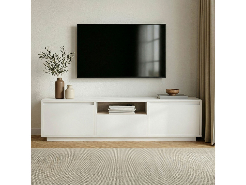 Houten TV-meubel "Sentinel" - 160 x 30 x 42 cm - Wit