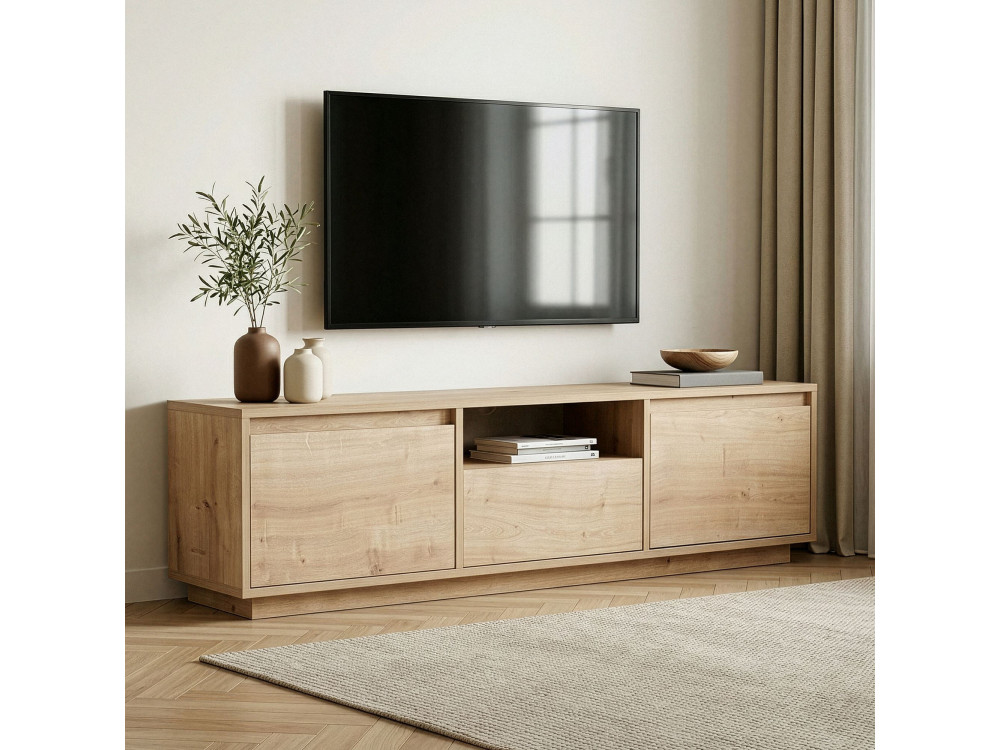 Houten TV-meubel "Sentinel" - 160 x 30 x 42 cm - Beige