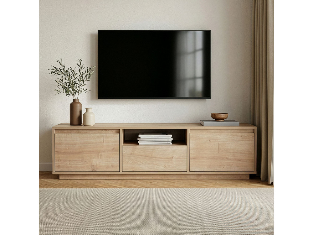 Houten TV-meubel "Sentinel" - 160 x 30 x 42 cm - Beige