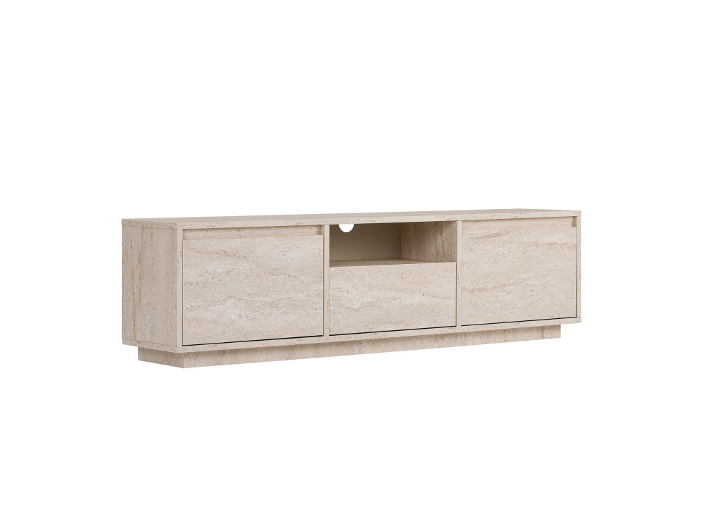 Houten TV-meubel "Sentinel" - 160 x 30 x 42 cm - Travertin