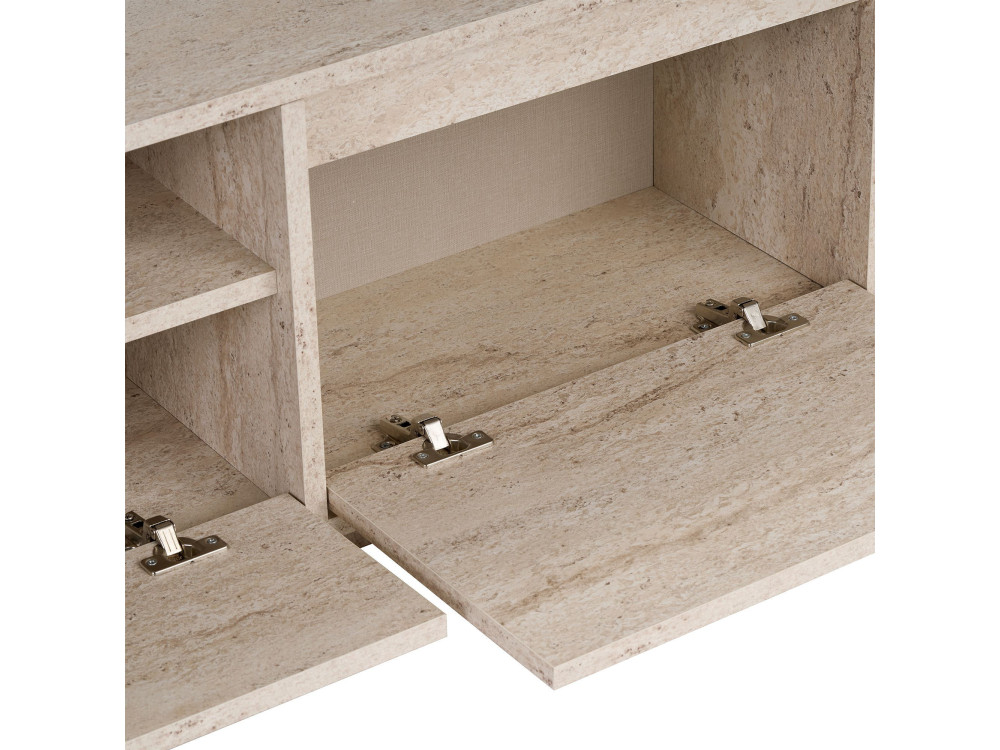 Houten TV-meubel "Sentinel" - 160 x 30 x 42 cm - Travertin