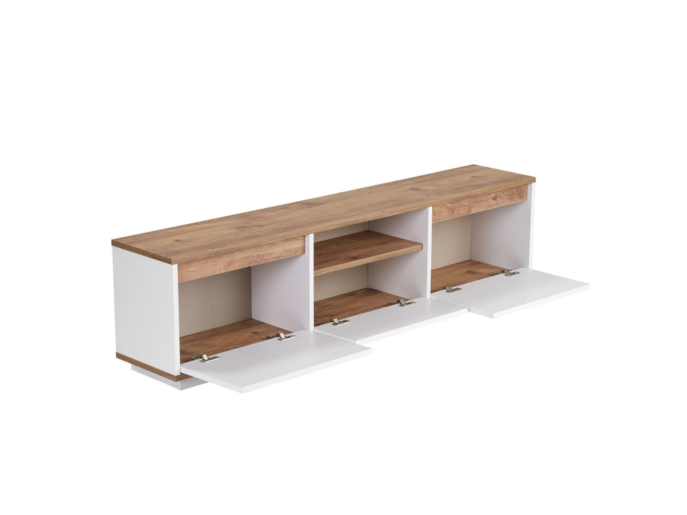 Houten TV-meubel "Sentinel" - 160 x 30 x 42 cm - Wit