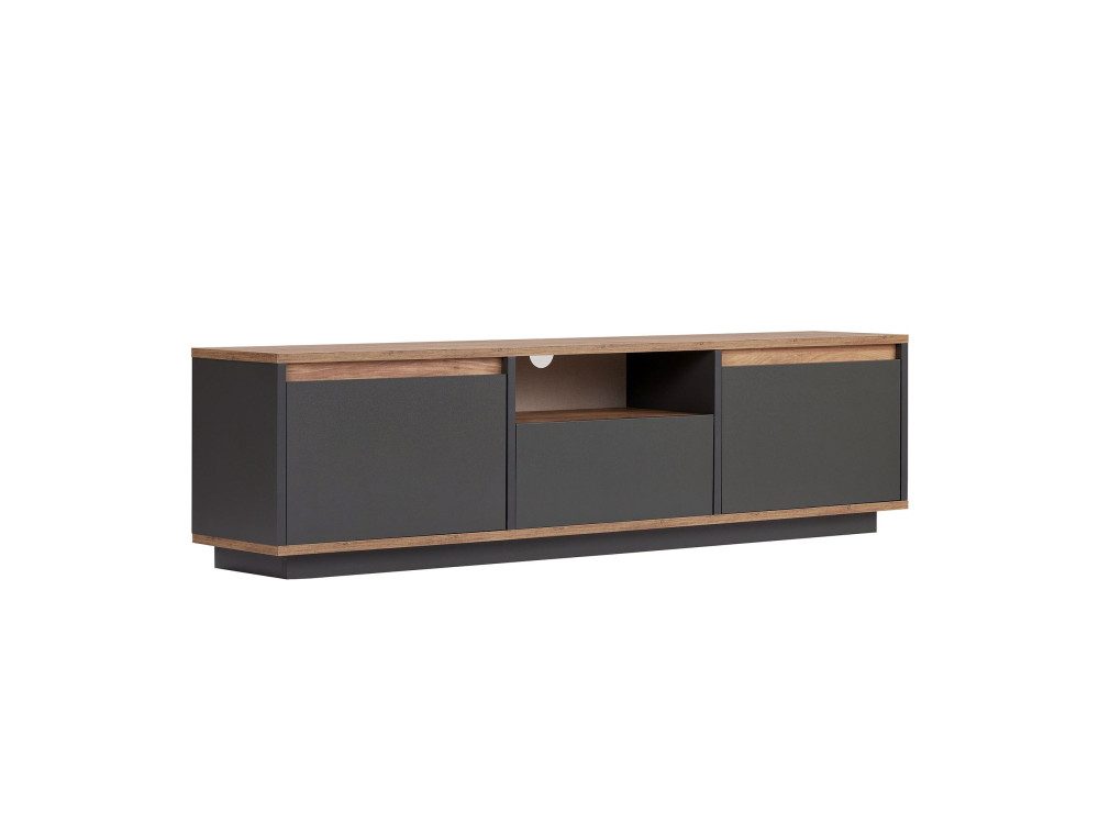 Houten TV-meubel "Sentinel" - 160 x 30 x 42 cm - Antraciet grijs