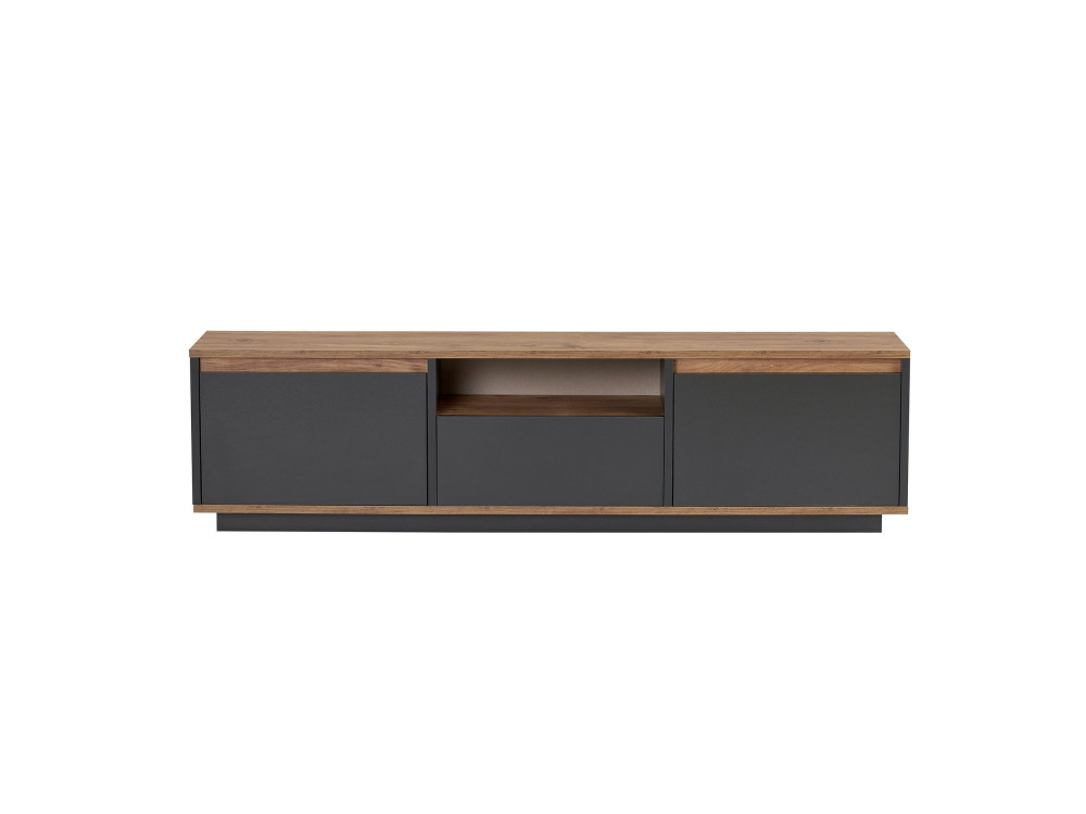 Houten TV-meubel "Sentinel" - 160 x 30 x 42 cm - Antraciet grijs