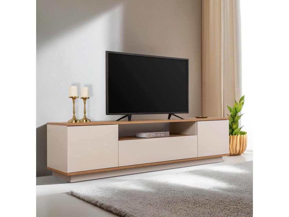 Houten TV-meubel "Veramont" - 180 x 44 x 44 cm - Crème
