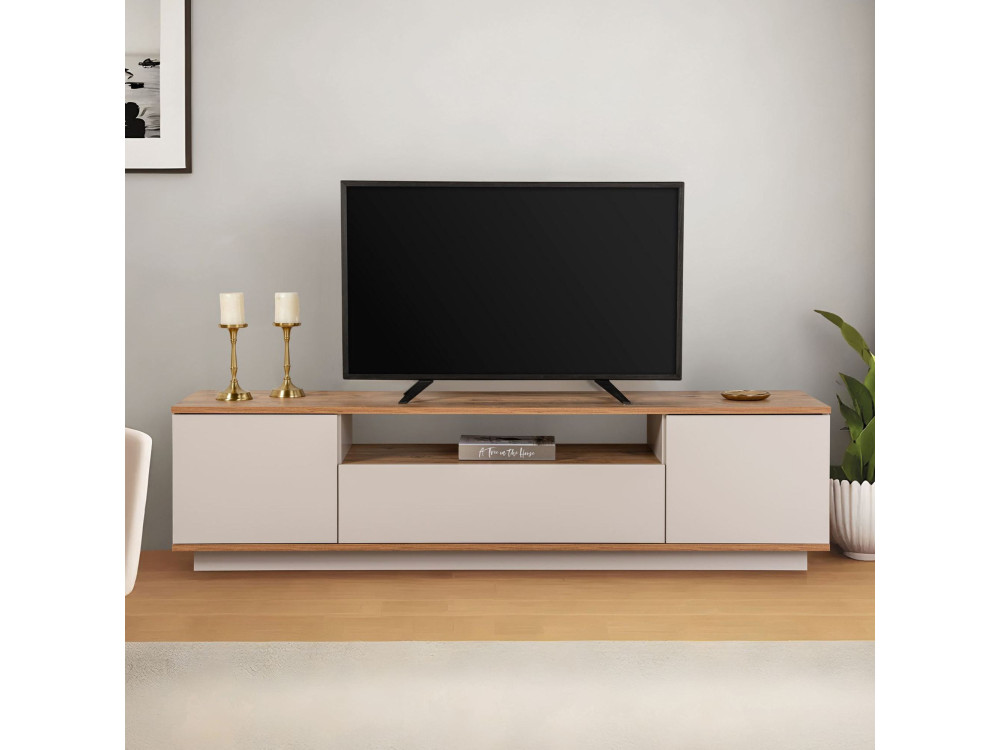 Houten TV-meubel "Veramont" - 180 x 44 x 44 cm - Crème
