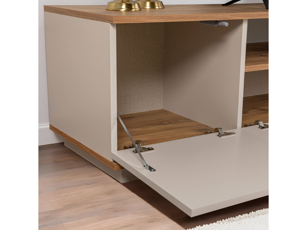 Houten TV-meubel "Veramont" - 180 x 44 x 44 cm - Crème