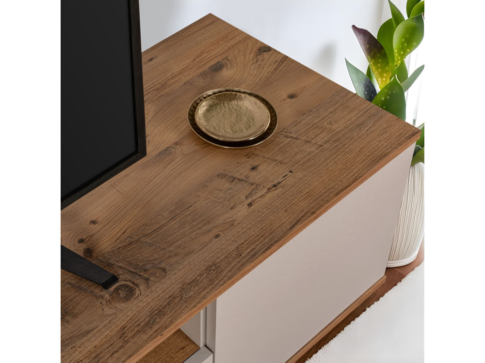 Houten TV-meubel "Veramont" - 180 x 44 x 44 cm - Crème
